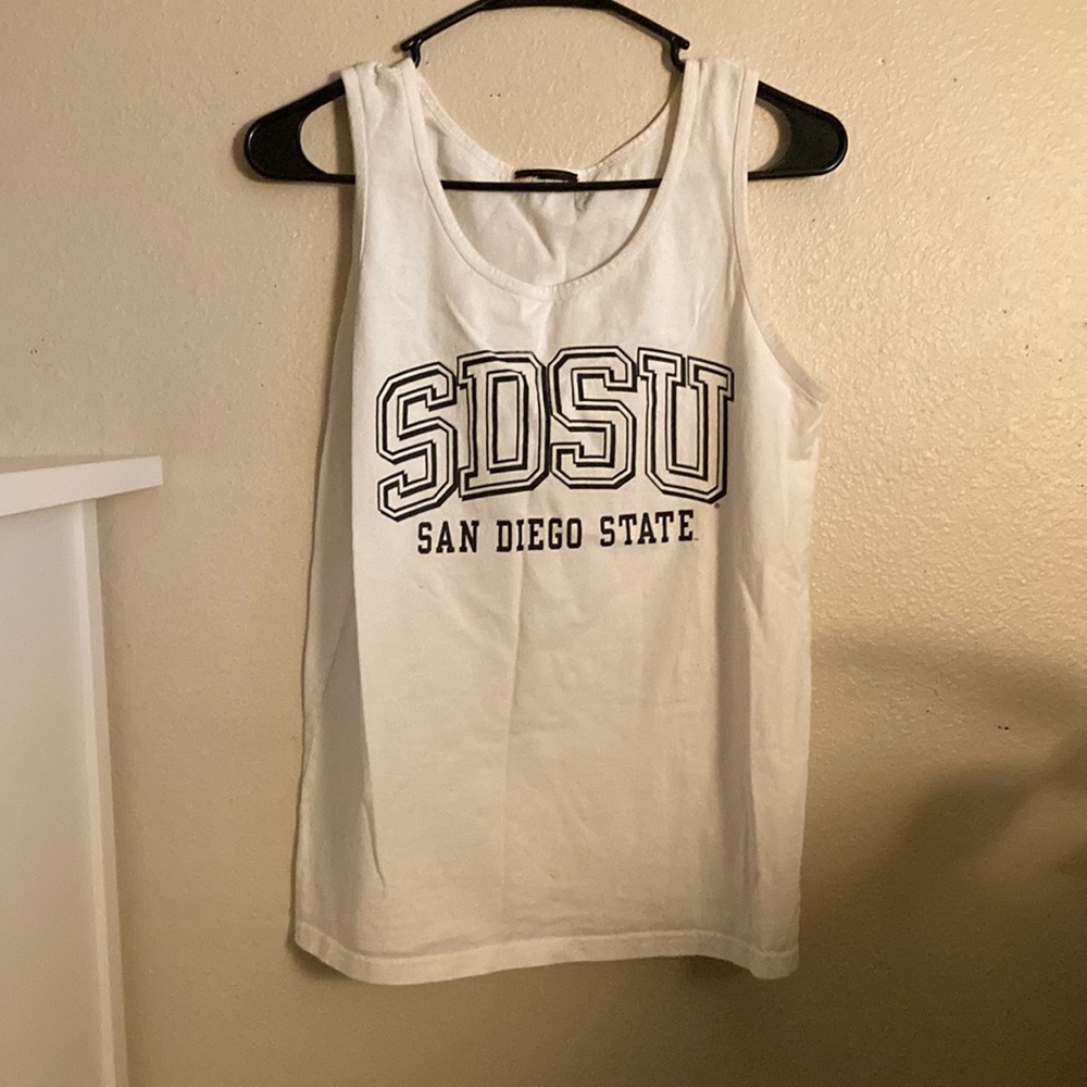 SDSU white tank top
